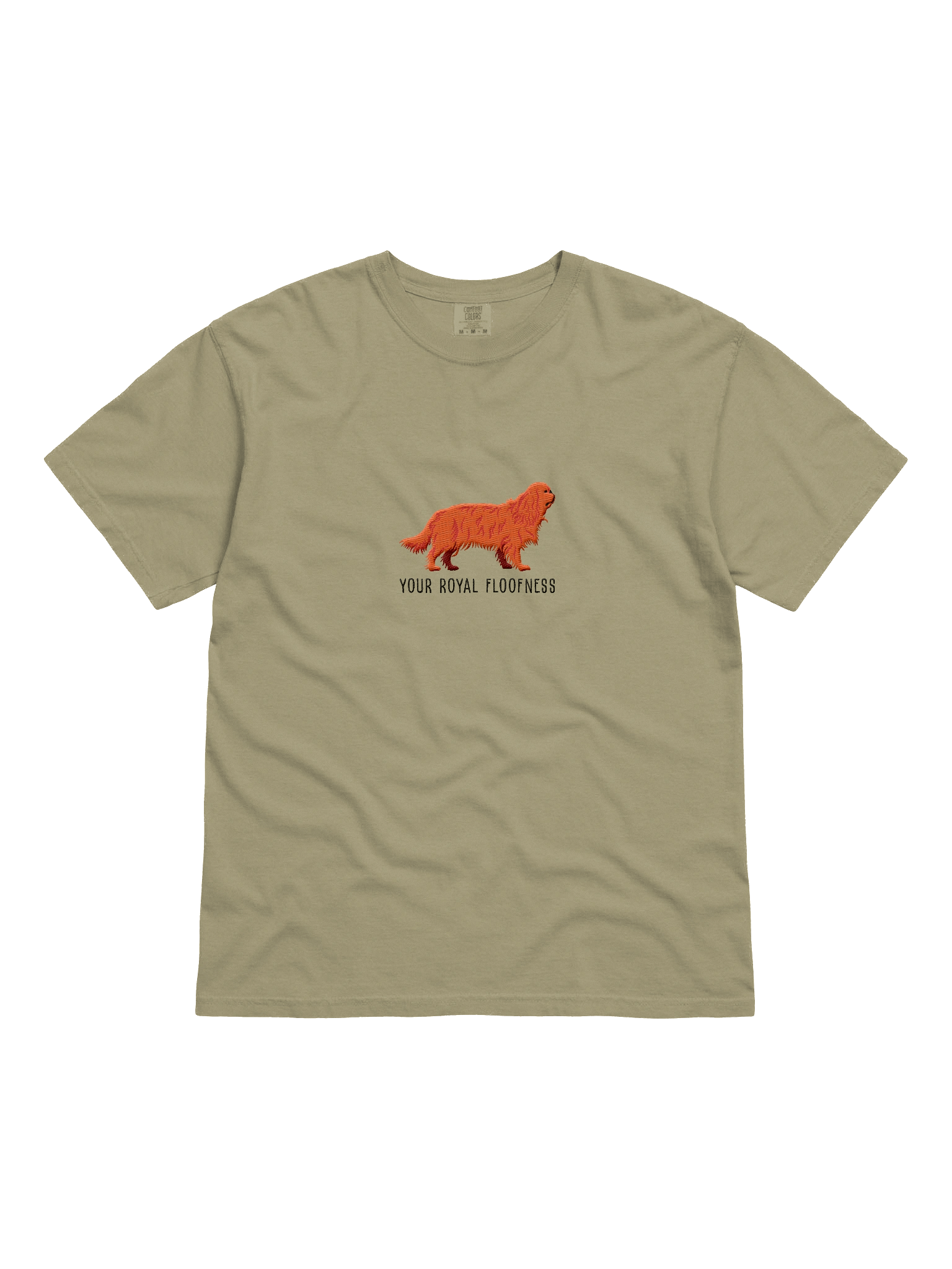 Your Royal Floofness T-Shirt(Embroidered) of a King Charles Spaniel(Ruby) product image (1)
