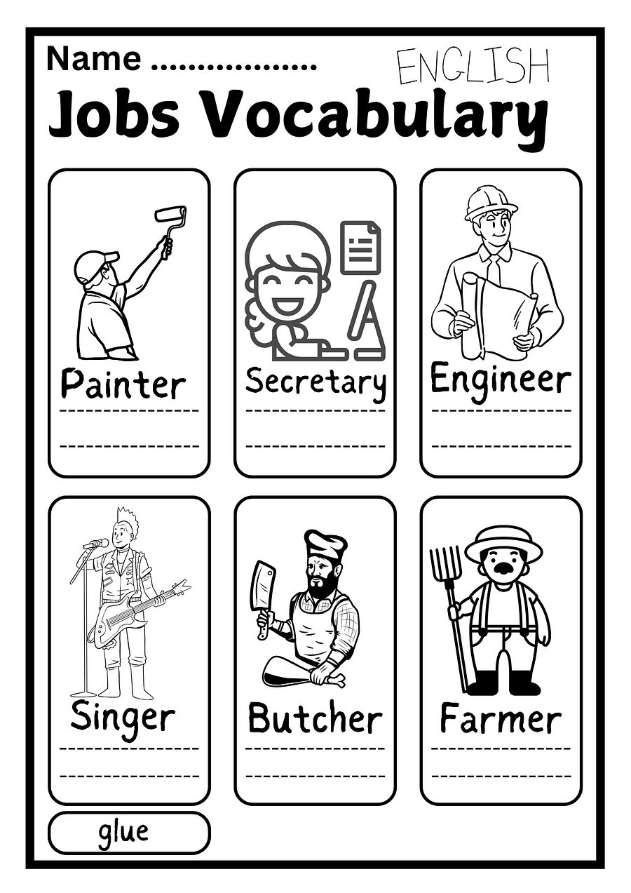 Jobs Vocabulary Worksheet – English Professions Activity product image (2)