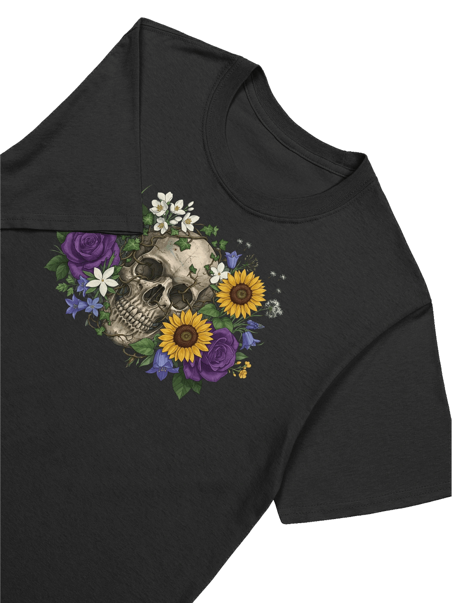 Memento Mori Floral Skull T-Shirt product image (1)