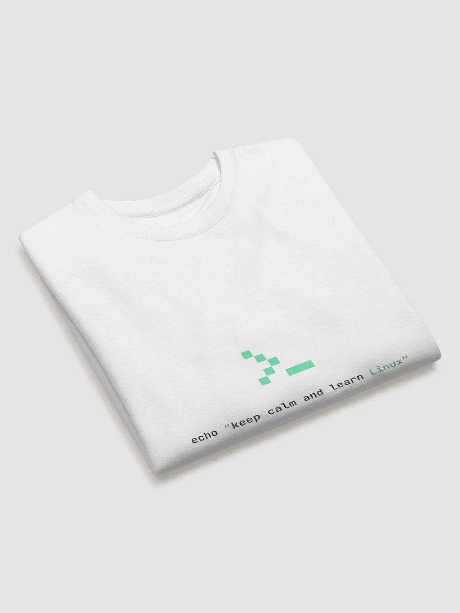 Keep Calm and Learn Linux Sweatshirt (White) product image (3)
