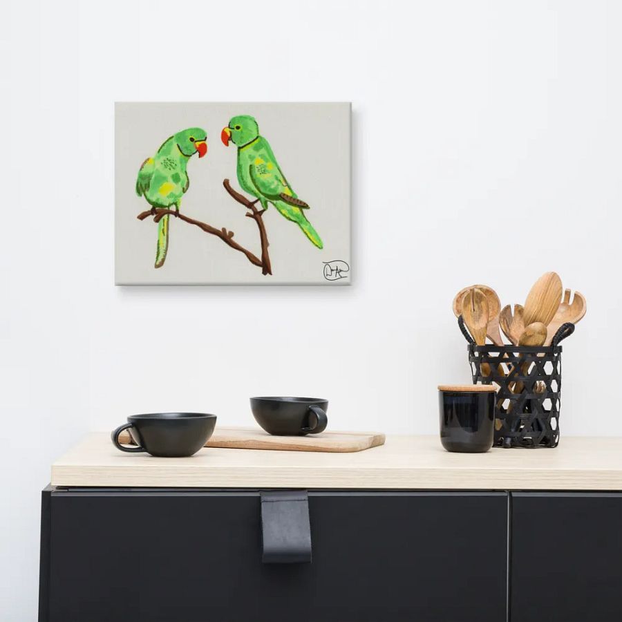 Birbs at the Window Watercolour Canvas product image (8)