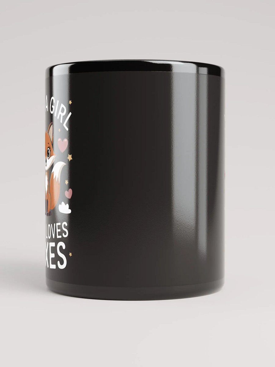 Just a Girl Who Loves Foxes Black Glossy Mug product image (5)