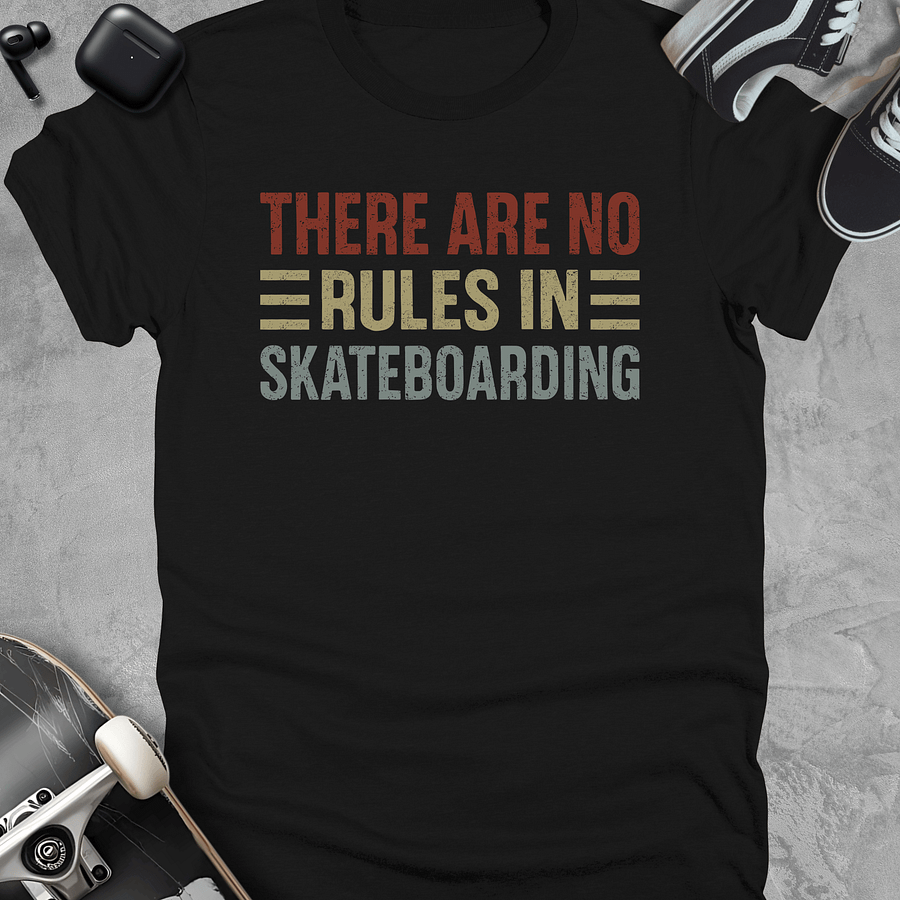 There are no rules, Skateboarding t-shirt, Unisex product image (1)