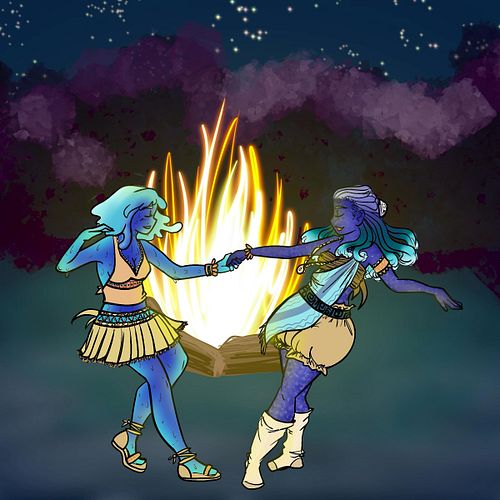 Dancing ladies, Esmeralda and Galilea
See these beautiful girls live in our dungeons and dragons campaign on twitch.tv/jujudr...