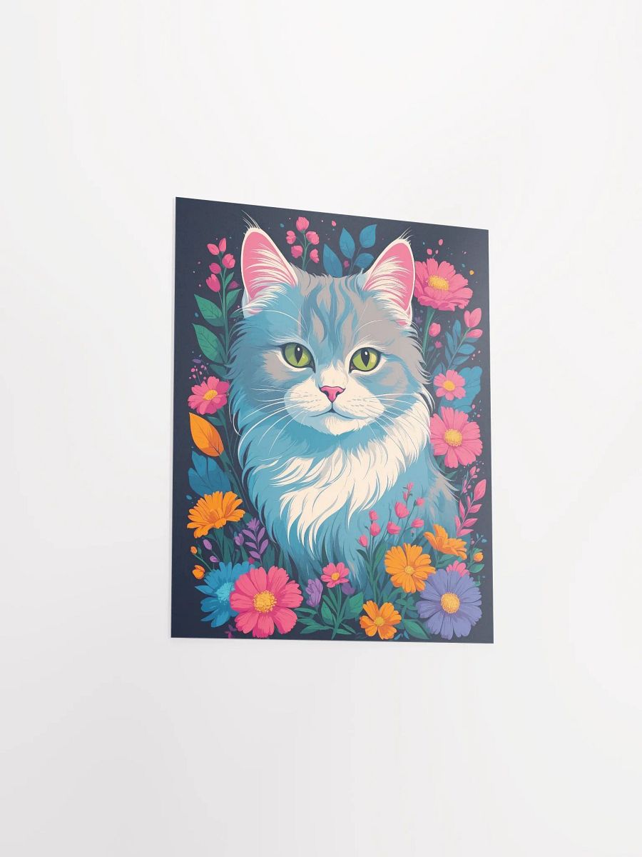 Flower Cat v1 - Poster - Small and Standard Sizes - 8x10-11x14-12x16-16x20 Inches product image (9)