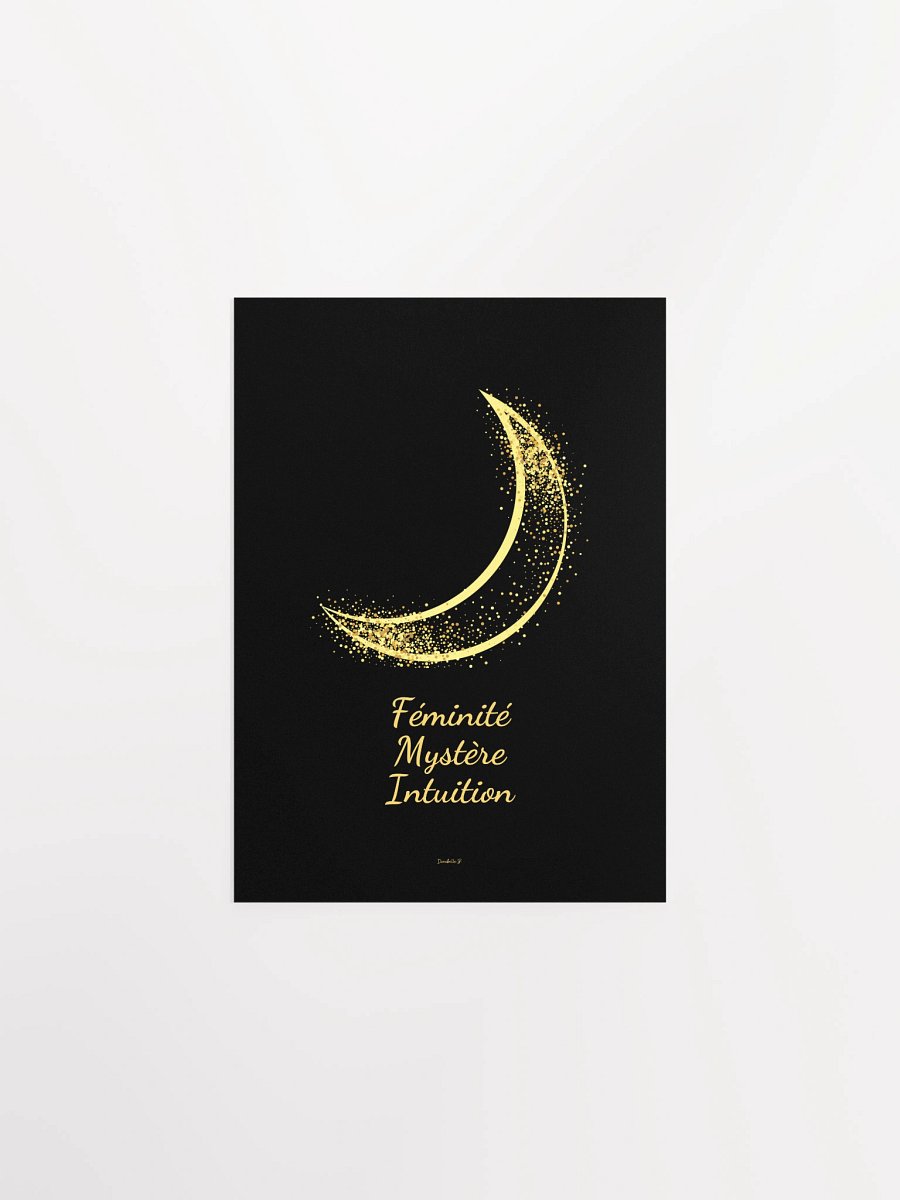 Poster Artistique Symbole Doré - Lune - Cadeau Déco Symbolique product image (1)