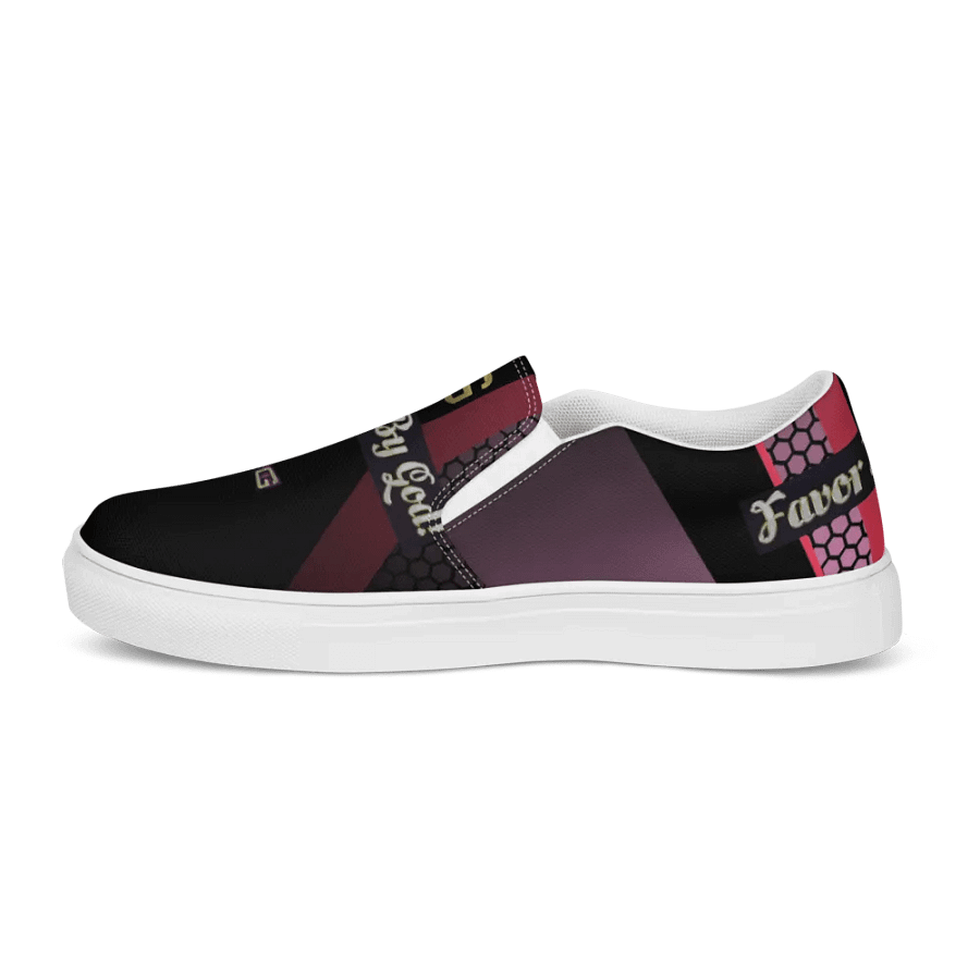 BBG Diamond Cross Black and Purple Men's Slip Ons V2 product image (11)