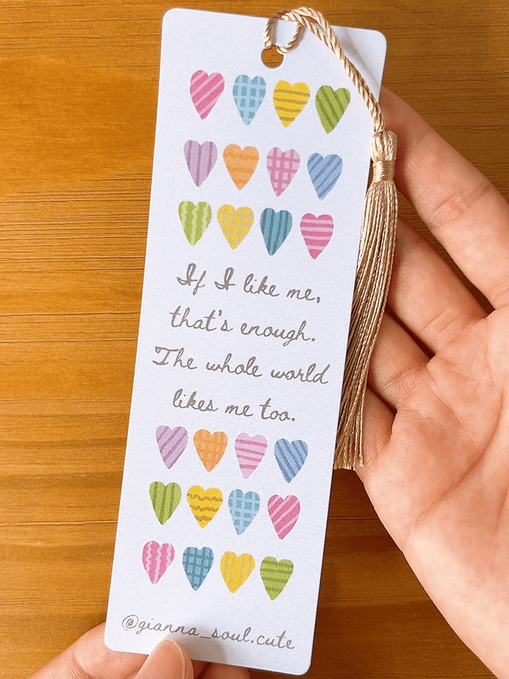 I like myself | Glitter Affirmation Bookmark product image (2)