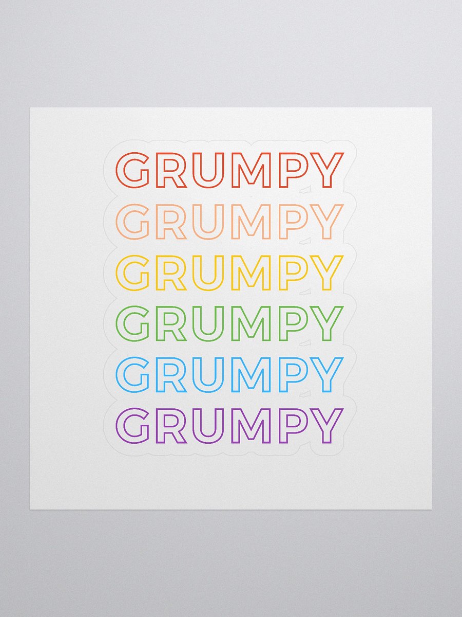 Grumpy Rainbow sticker product image (1)