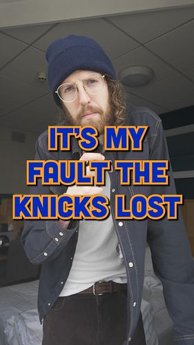 7 footer causes knicks to lose, sound familiar? No Im not KAT’s skeleton… #knicks #pacers #NBA #jinx #fsu #georgiatech #atlan...