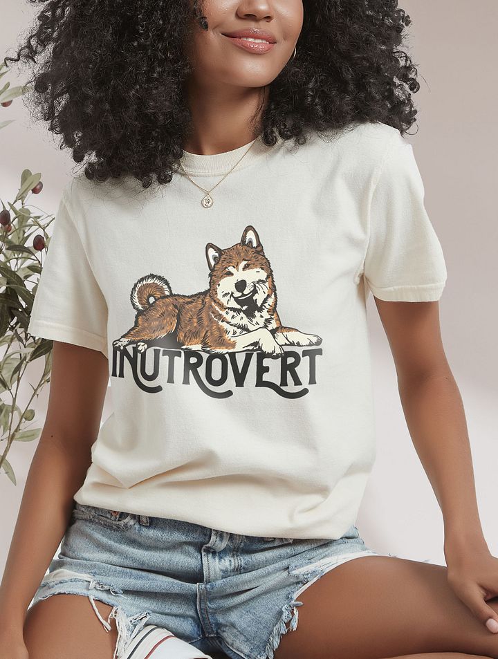 Inutrovert T-Shirt of an Akita Inu (Brindle) | Funny T-Shirt for Akita Paw-rents product image (16)