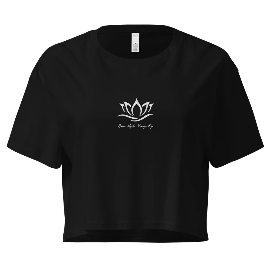 AS Colour Women's Premium Crop Top – Lotus Flower & Nam-Myoho-Renge-Kyo Design product image (1)