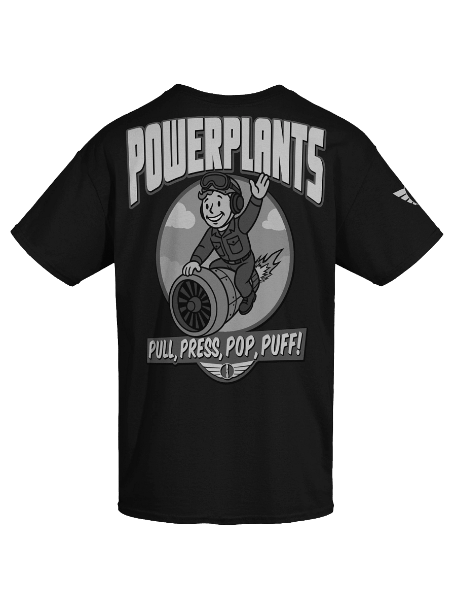 "POWERPLANTS: Puff!" B/W Work Shirt product image (3)