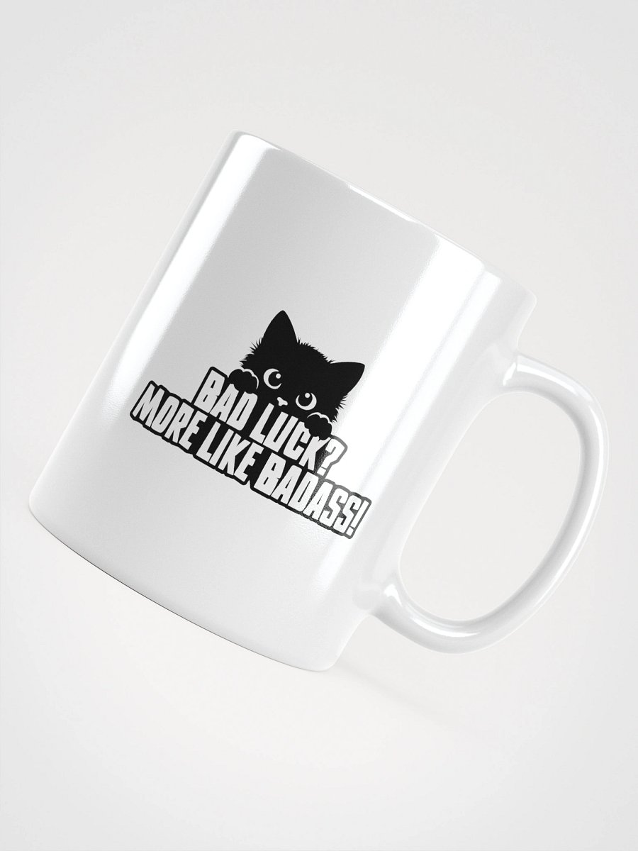 Cute Black Kitten "Badass" Funny Cat Lover Mug product image (10)