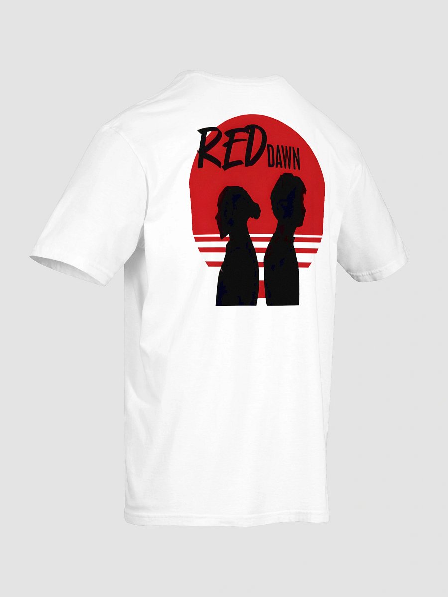 Red Dawn: Hamilton & Leclerc Ferrari F1 Duo Art - Iconic Motorsport Sunset Tee product image (8)