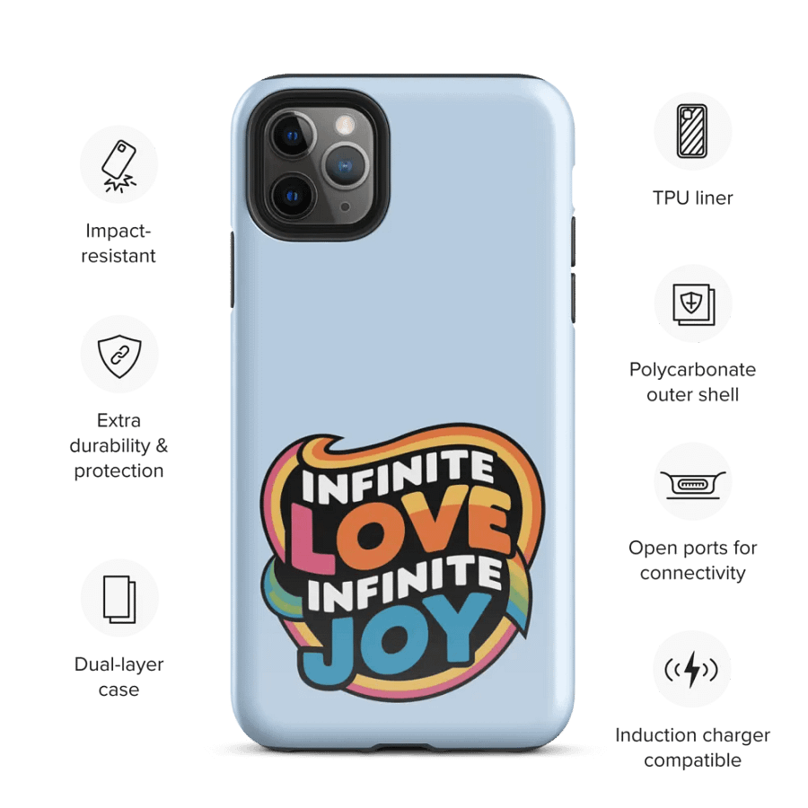 Infinite Love Infinite Joy Tough Case for Iphone (Blue) product image (3)