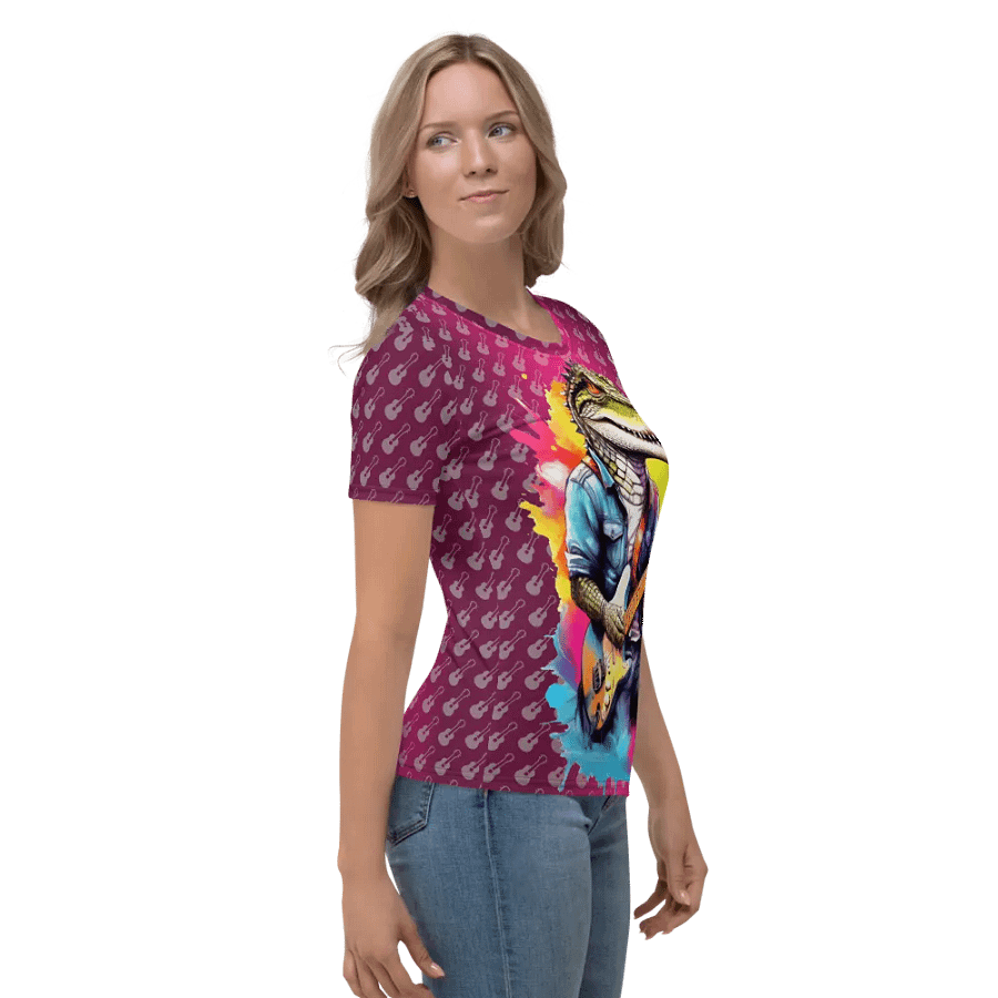 Cool Alligator Playing Guitar All Over Print T-shirt product image (5)