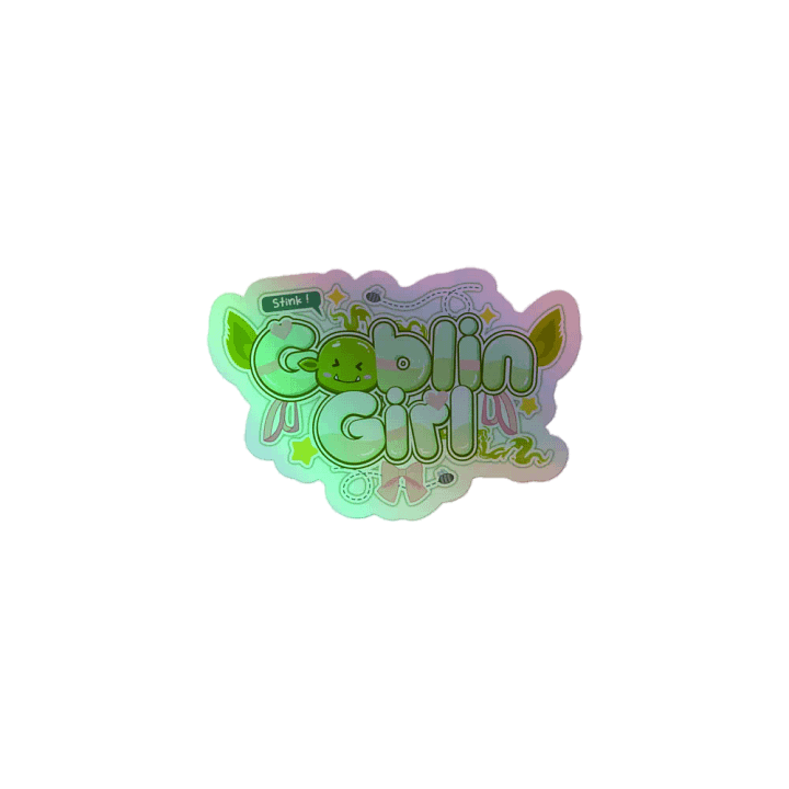 Goblin Girl Logo Holo Sticker product image (1)