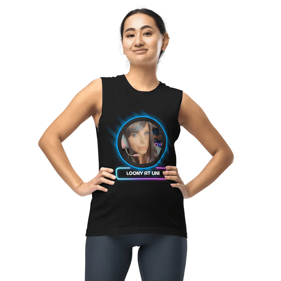 Loony Avatar Muscle Tank (purple wall square background) product image (9)