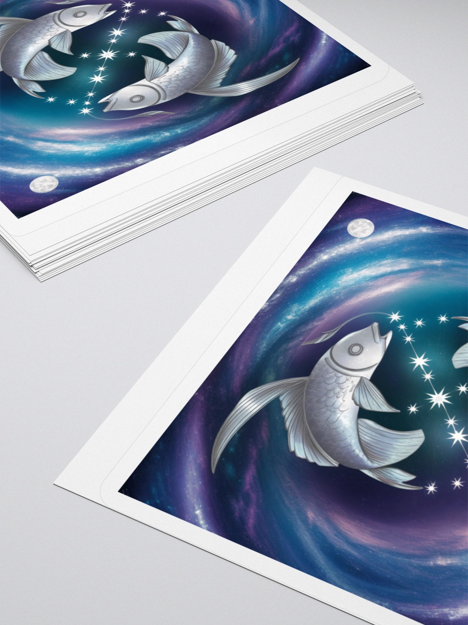 Exclusive Pisces Zodiac Sticker: Celestial Fish in Cosmic Swirl - Perfect for Astrology Enthusiasts and Pisces Lovers! product image (12)