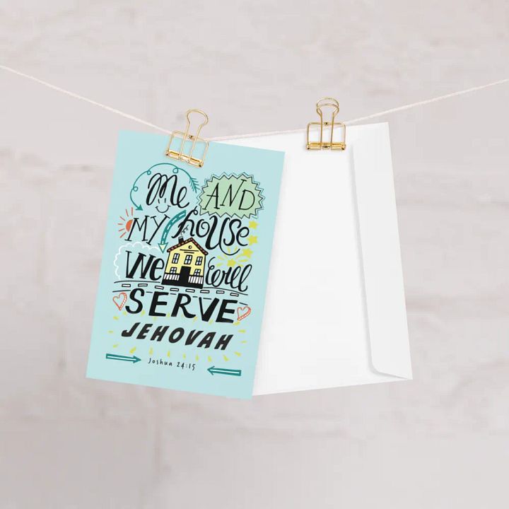 'Me and My House' | Joshua 24:15 Greeting Card product image (1)