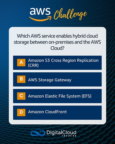 📣 AWS CHALLENGE - Test your Knowledge

Know the answer? Post it in the comments below! 🙋