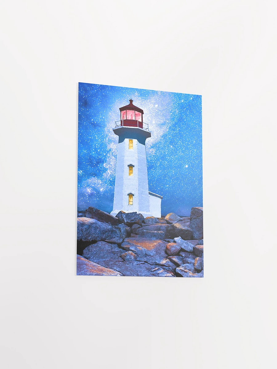Peggy's Cove Lighthouse by Night - Nova Scotia Matte Poster product image (3)
