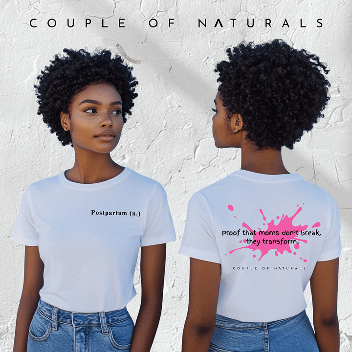 Empowering Postpartum T-Shirt, Gift for New Moms, Celebrate Motherhood, Pink Splash product image (1)
