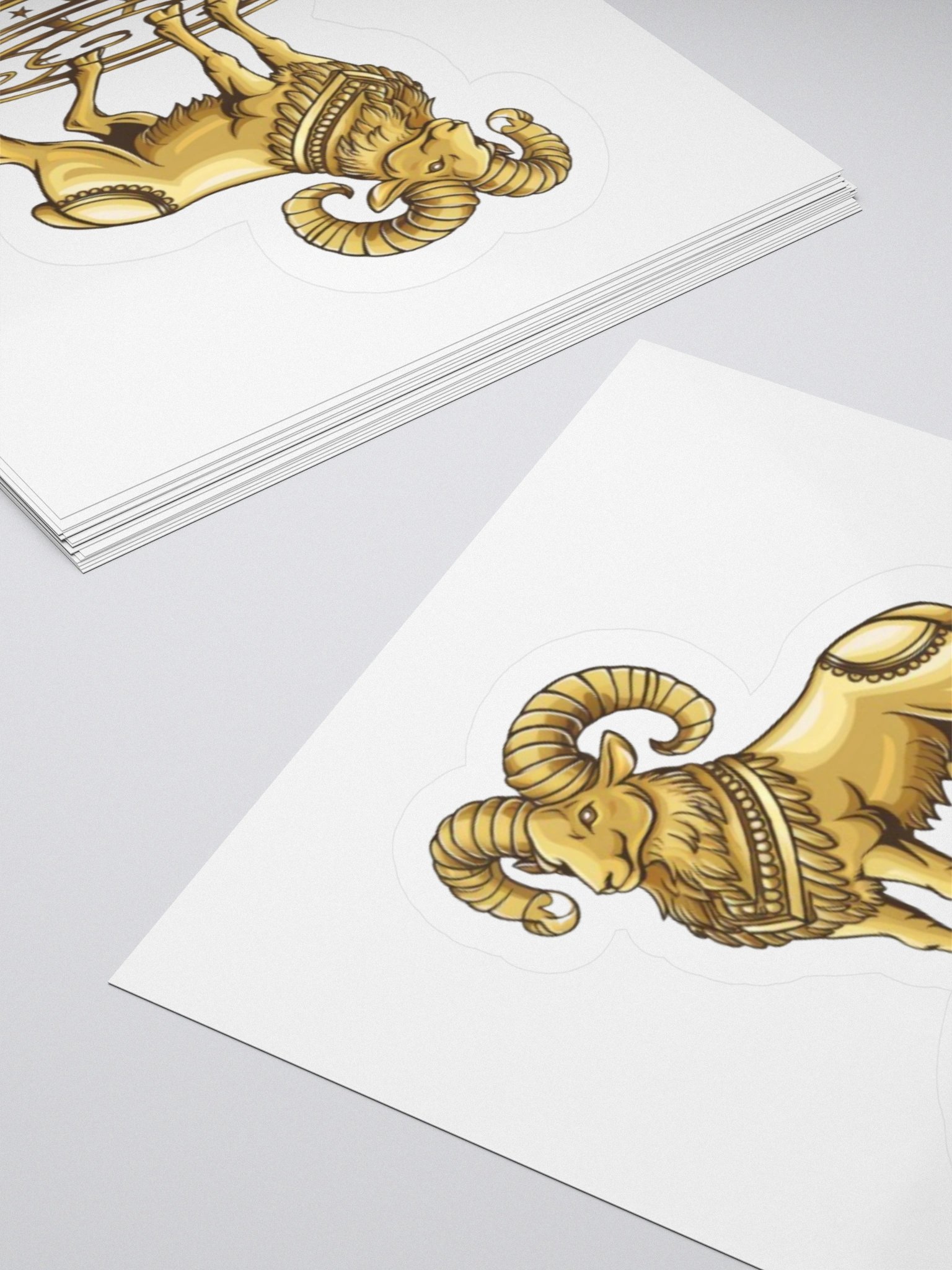 Exclusive Aries Zodiac Vinyl Sticker - Golden Ram Design | Choose Size product image (12)
