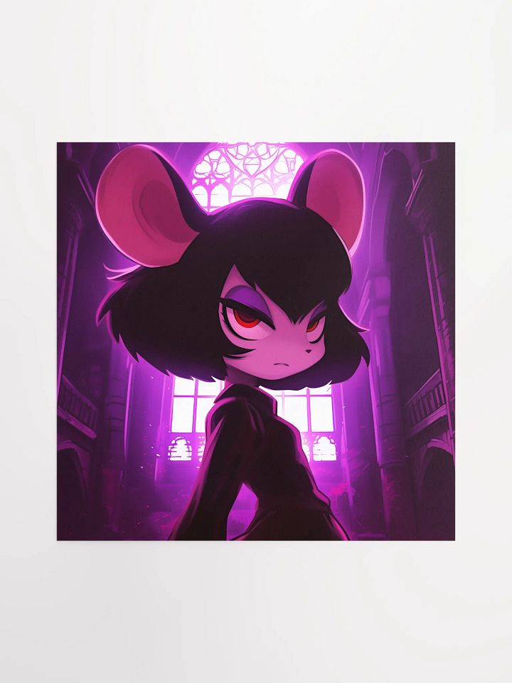 Defiant Mouse in Gothic Interior Poster product image (1)