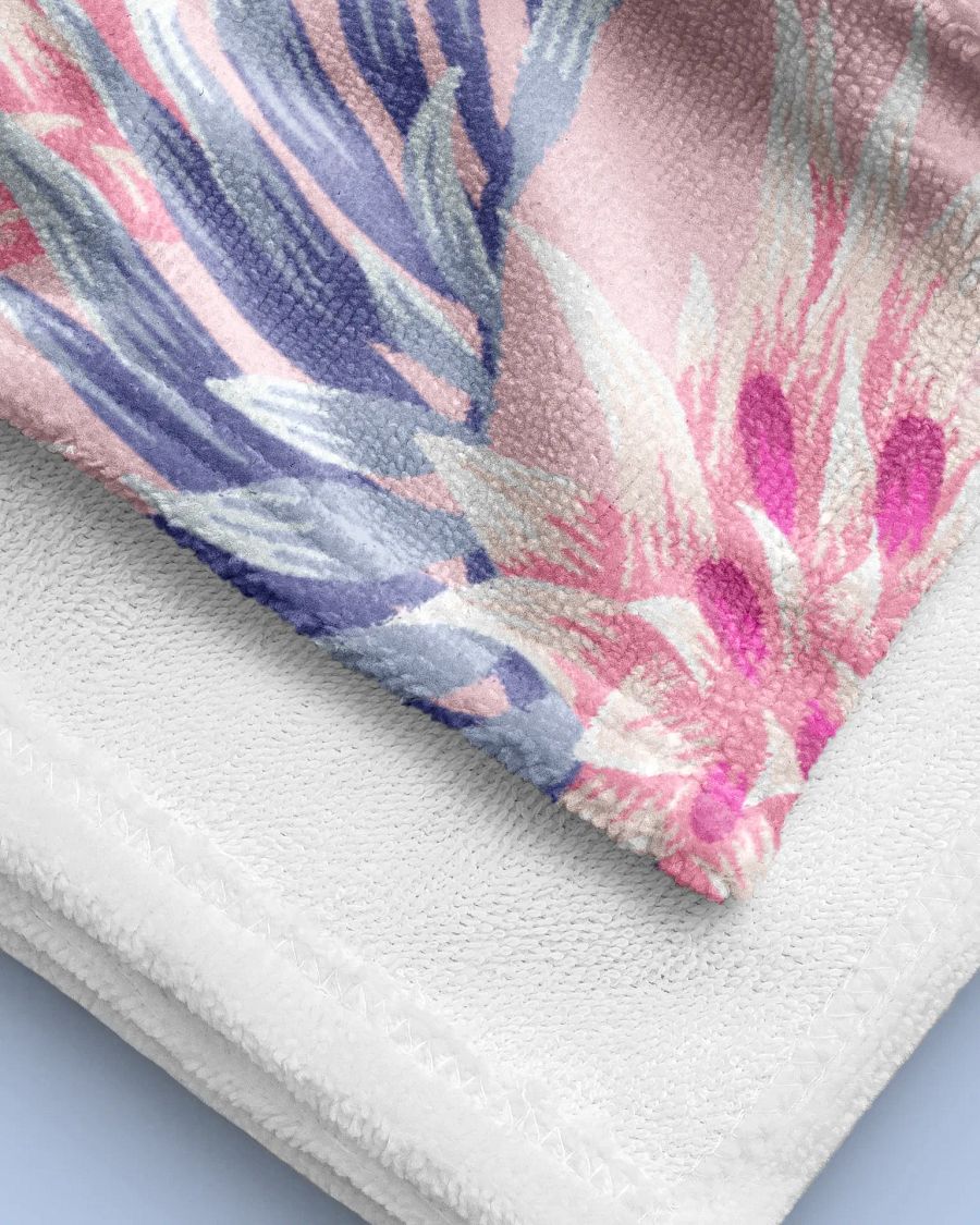 Beach Towel - Fasciata Tropical / Light Pink & Purple product image (2)