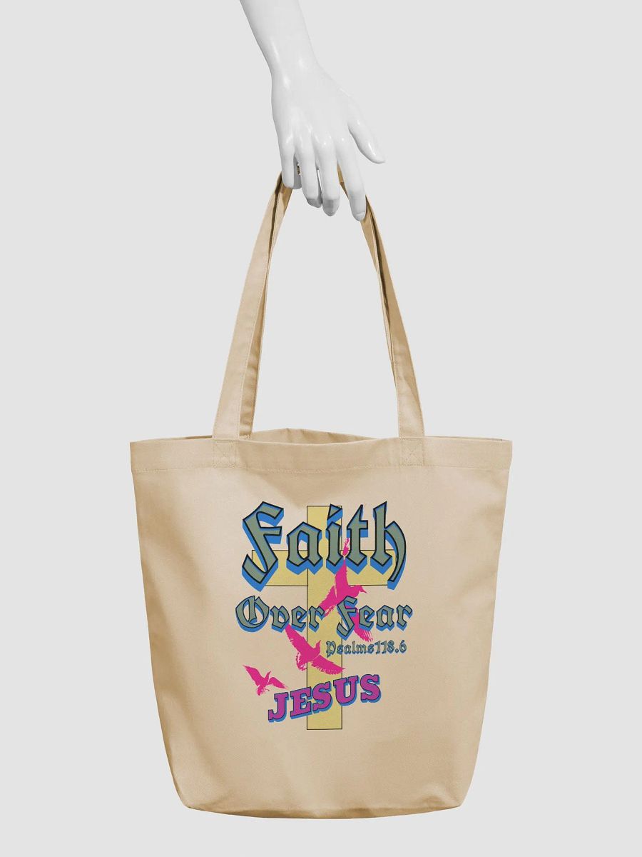 Faith Over Fear Jesus Cross Eco Tote product image (6)