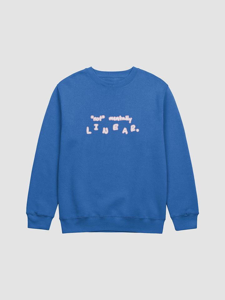 *not* mentally linear (lined design, #E1B9CE) printed crewneck product image (17)