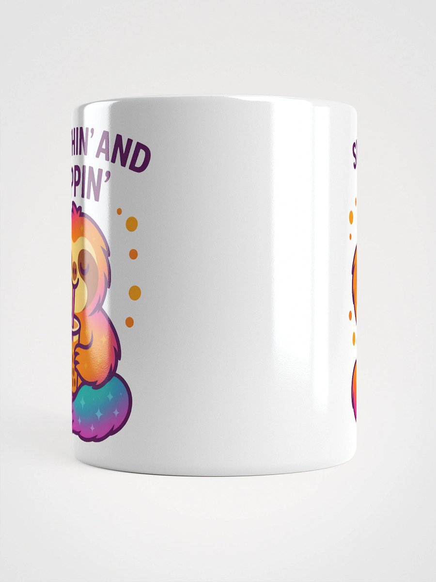 Slothin’ and Sippin’ Coffee Mug – Cute Bubble Tea Sloth Cup for Boba Lovers & Chill Vibes product image (5)
