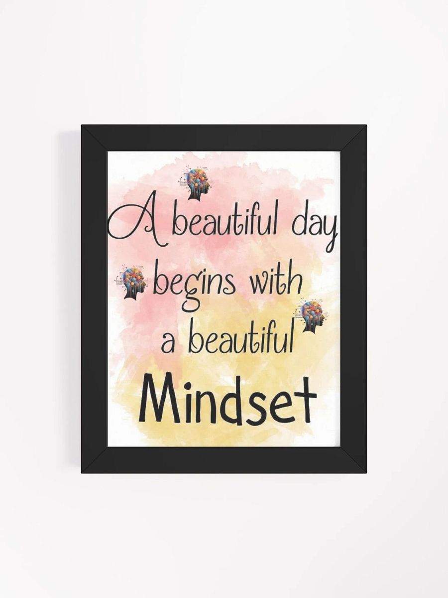 Beautiful Minset Framed poster (pink/yellow)) product image (4)