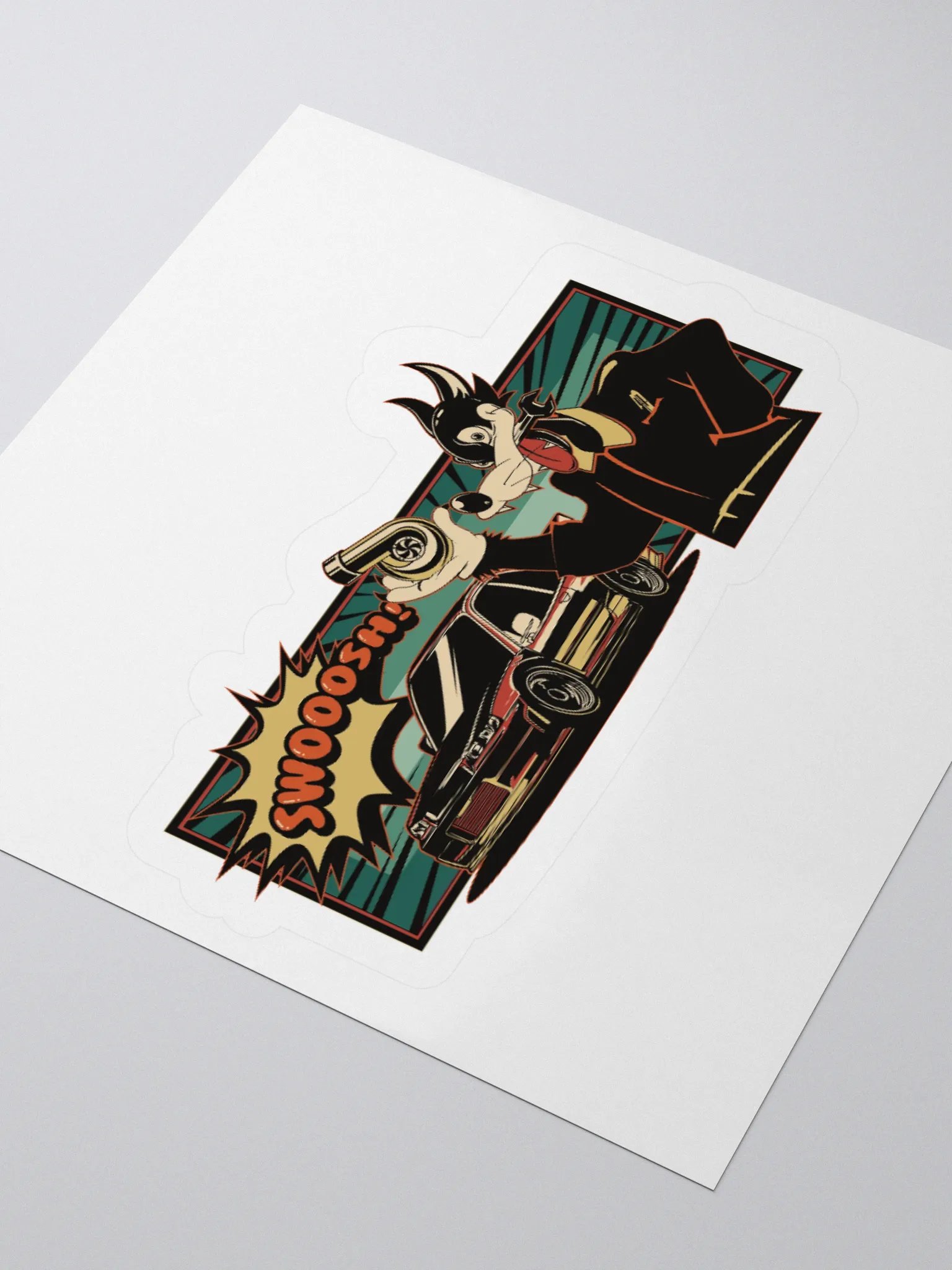 Swirl Toon Figure Swooosh Sticker Color product image (3)