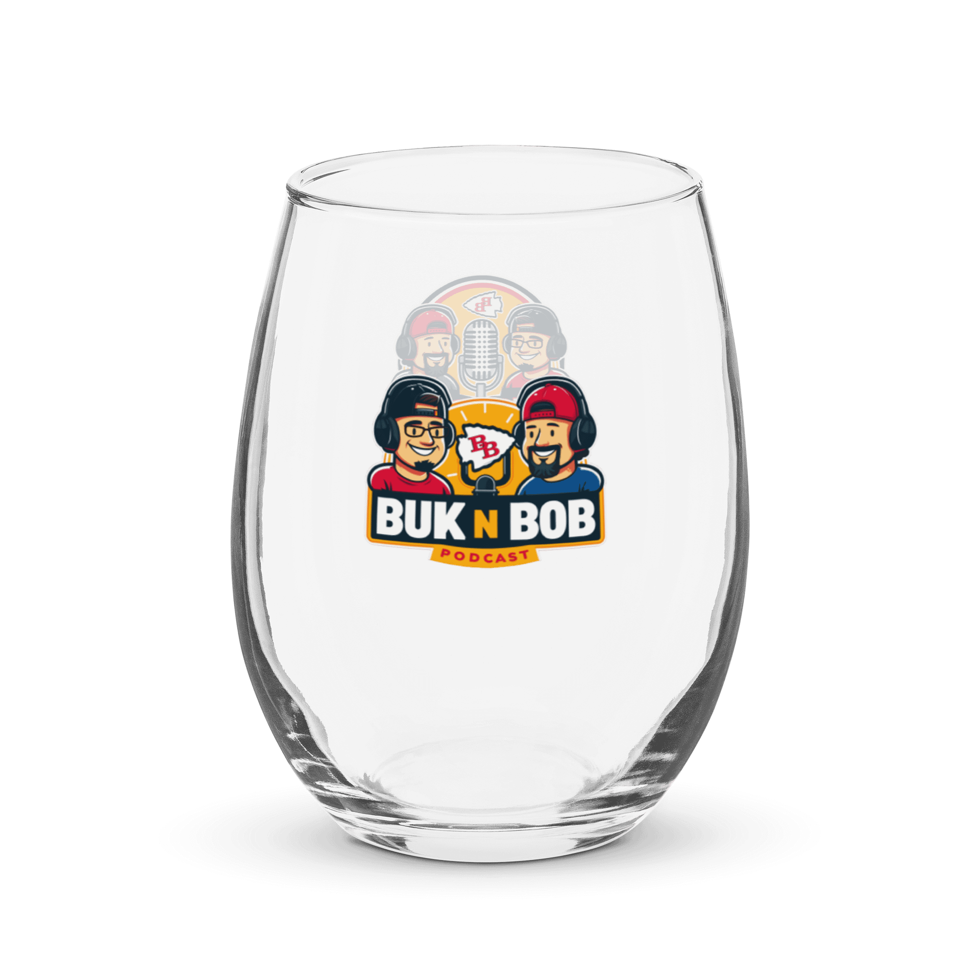 BUK n BOB Podcast Custom Stemless Wine Glass product image (4)