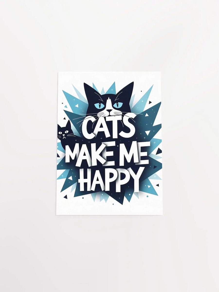 Geometric Cat Happiness Poster product image (16)