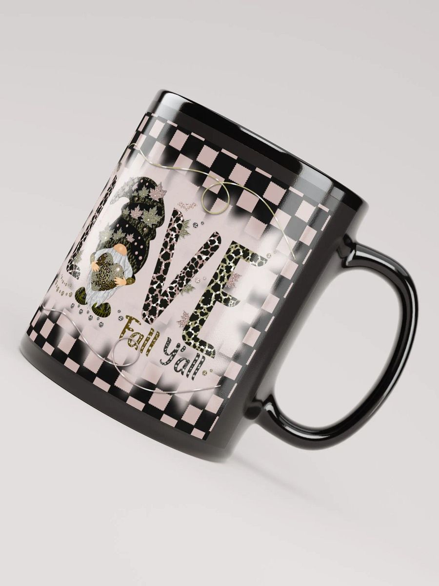 Gnome Love Fall Yall Glossy Black Mug product image (4)