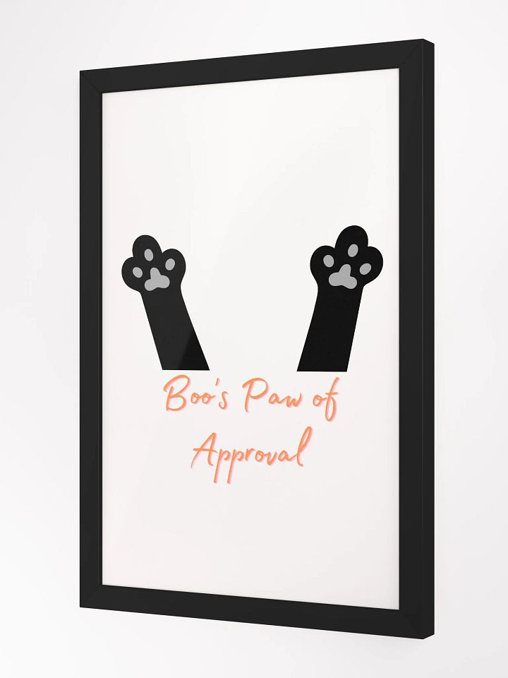Framed Boo's Paws Of Approval Matte Poster. product image (3)