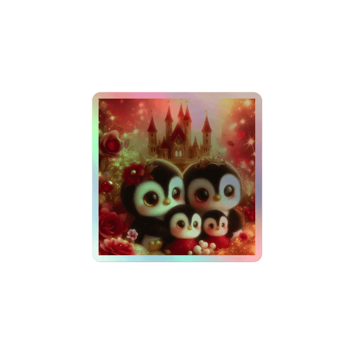 Enchanted Penguin Family Holographic Sticker Set product image (1)