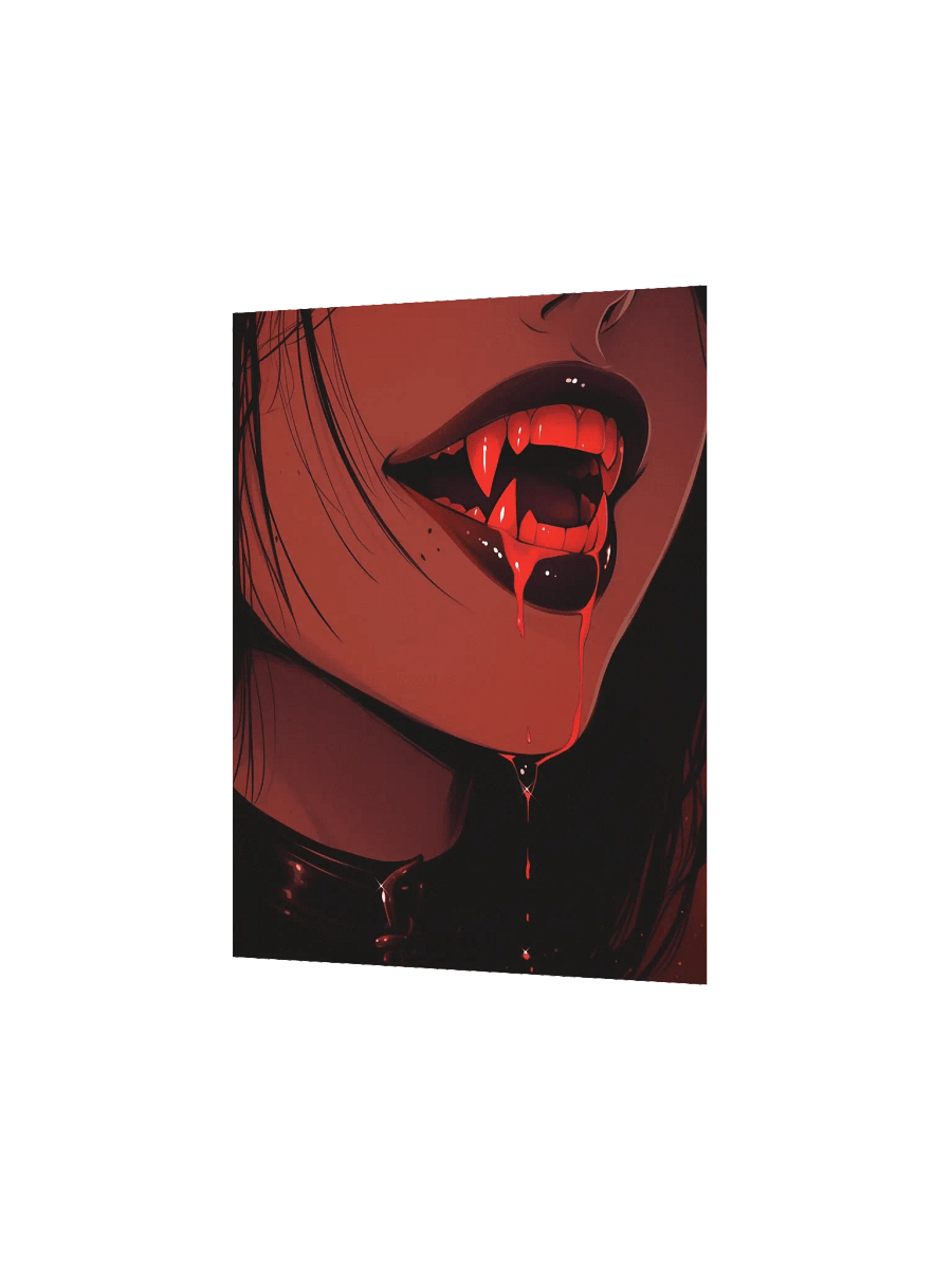 Bloody Vampiric Fangs Matte Poster product image (8)