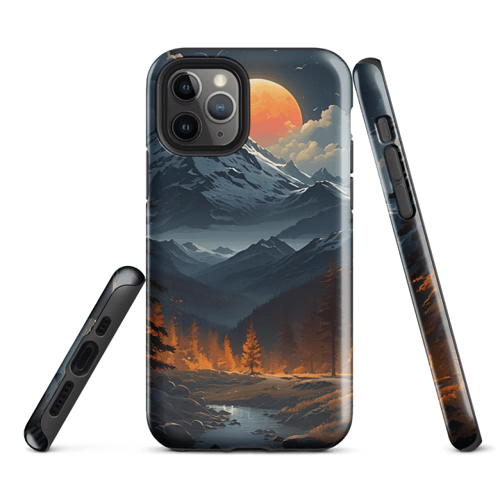 Tough Phone Case for iPhone® - Mountain Sunset product image (1)