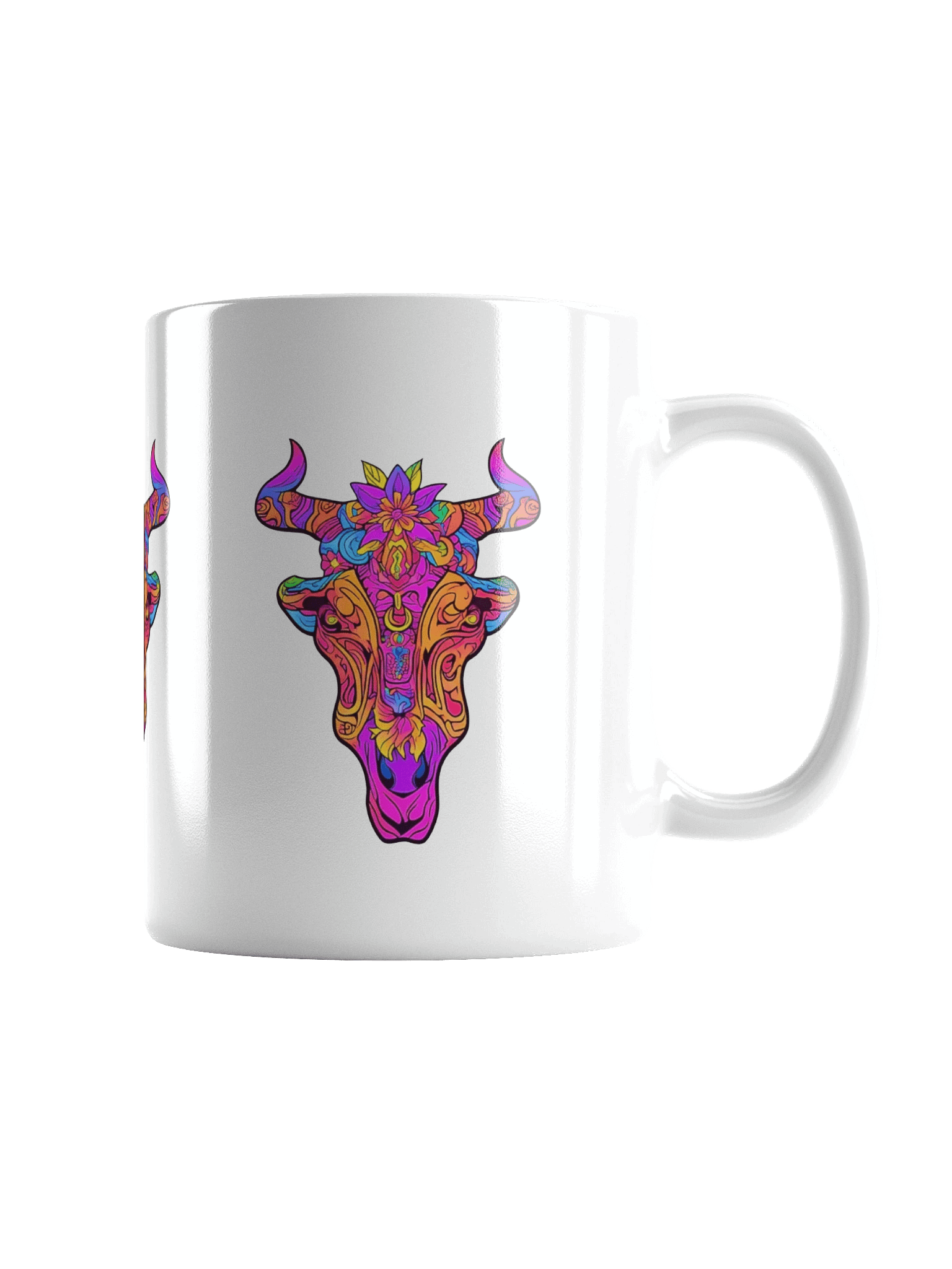 Neon Bull Skull - Coffee Mug product image (2)