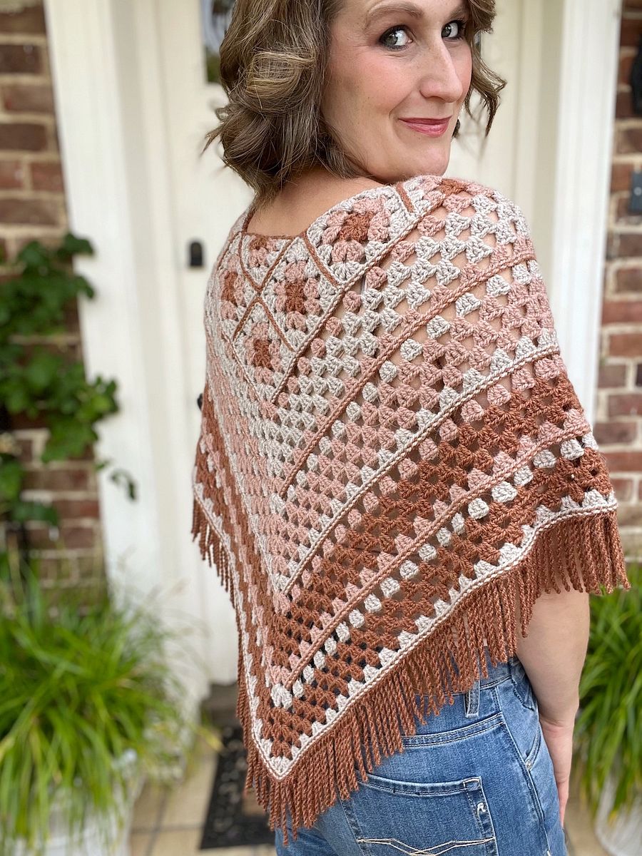 FRANNY GRANNY PONCHO CROCHET PATTERN WITH OPTIONAL SLEEVES product image (4)