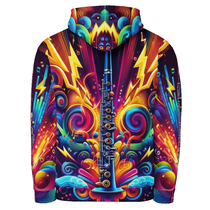 Clarinet Musical Instrument - All-Over Unisex Hoodie #16 product image (2)