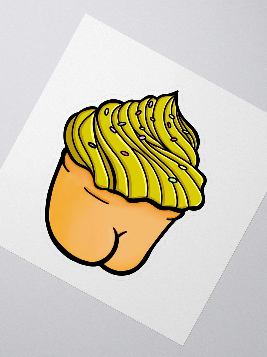 AuronSpectre Cheeky Cupcake Sticker - Yellow product image (2)