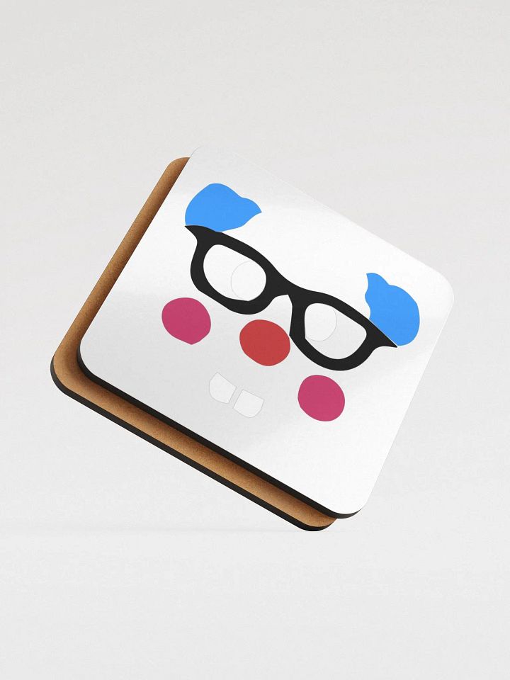 Nerd Clown Glossed Cork Coasters product image (1)