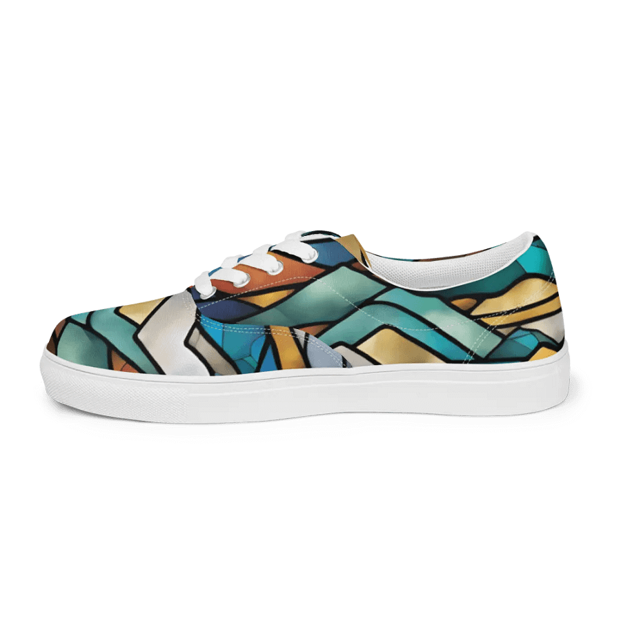 Mountain Majesty Stained Glass Art Mens Laceups product image (11)