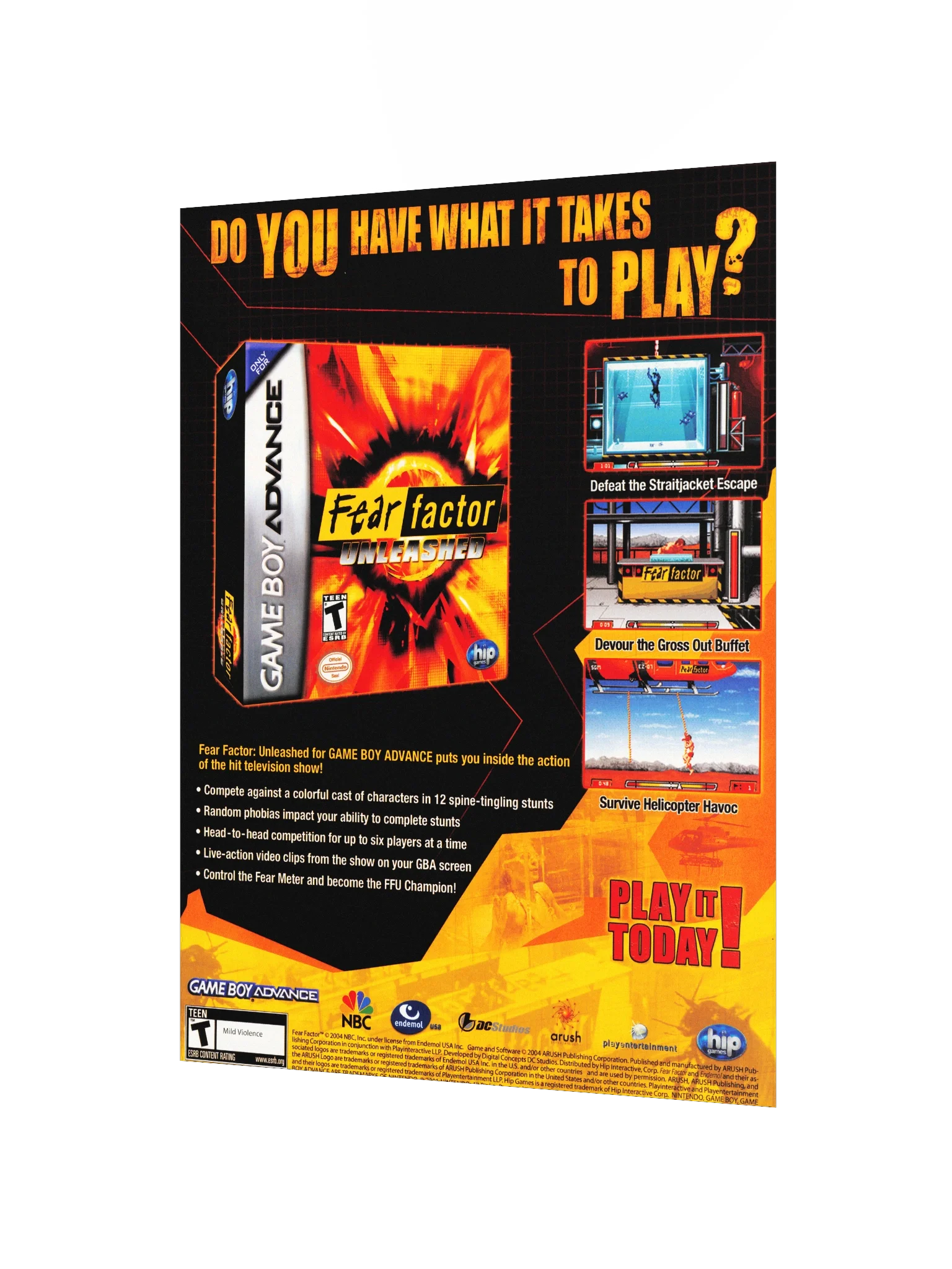 Fear Factor (GameBoy Advance) - Promotional Poster/Flyer product image (2)